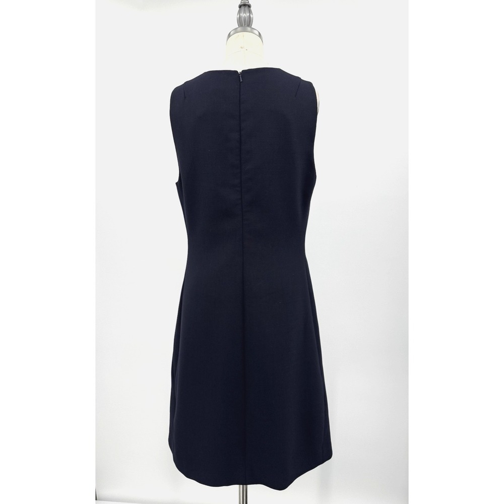 Tory Burch Women Brynn Navy Sleeveless Ponte Wool Blend Dress Size 8 Old Money - Picture 3 of 12